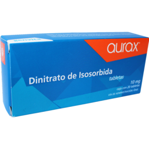 caja de dinitrato de isosorbida Aurax