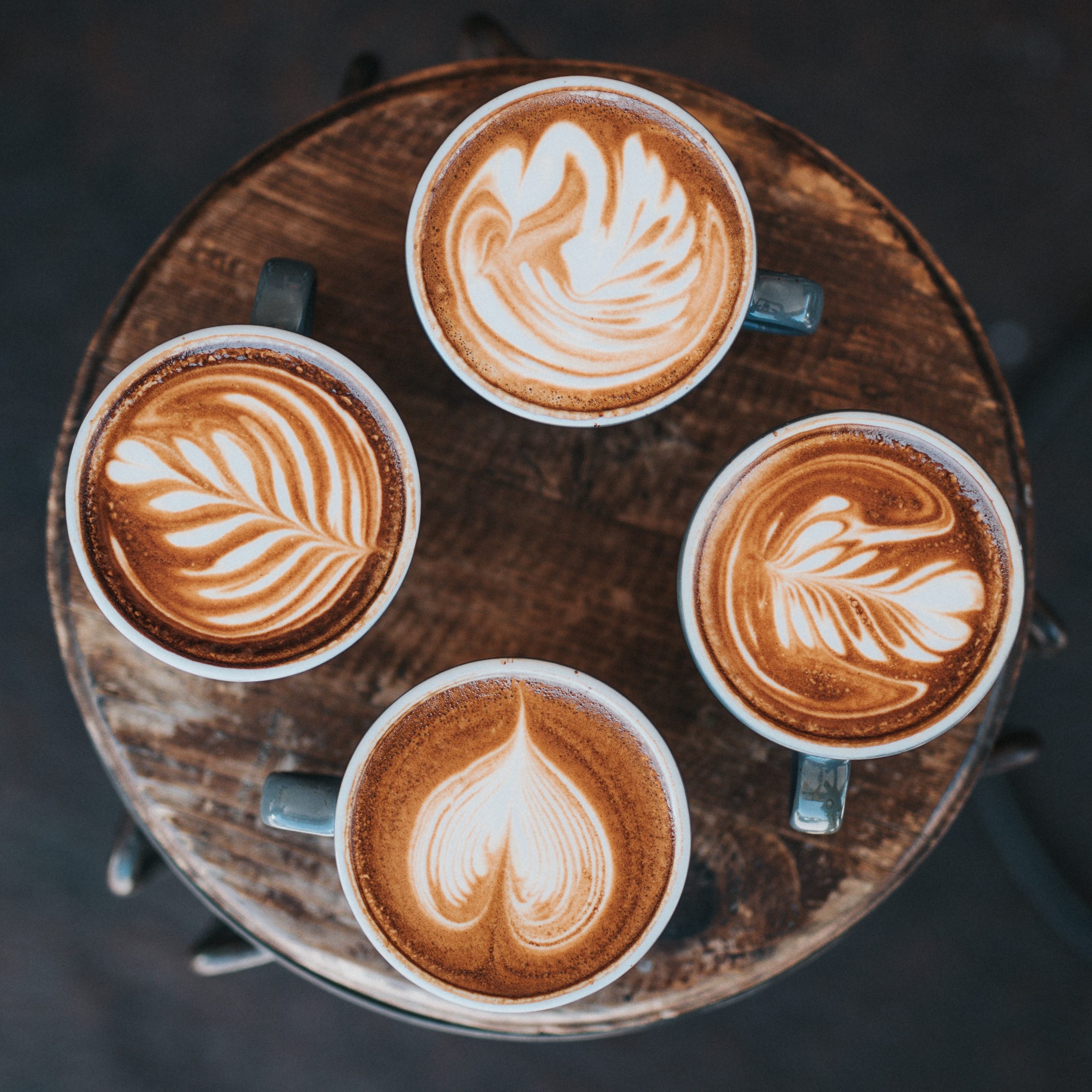cuatro tipos de café con leche