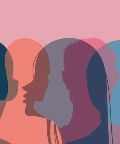 siluetas de hombres y mujeres