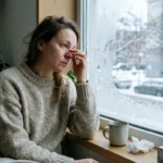 Fotografía editorial de persona real en entorno moderno sobre ¿Por qué aumentan los resfriados en invierno